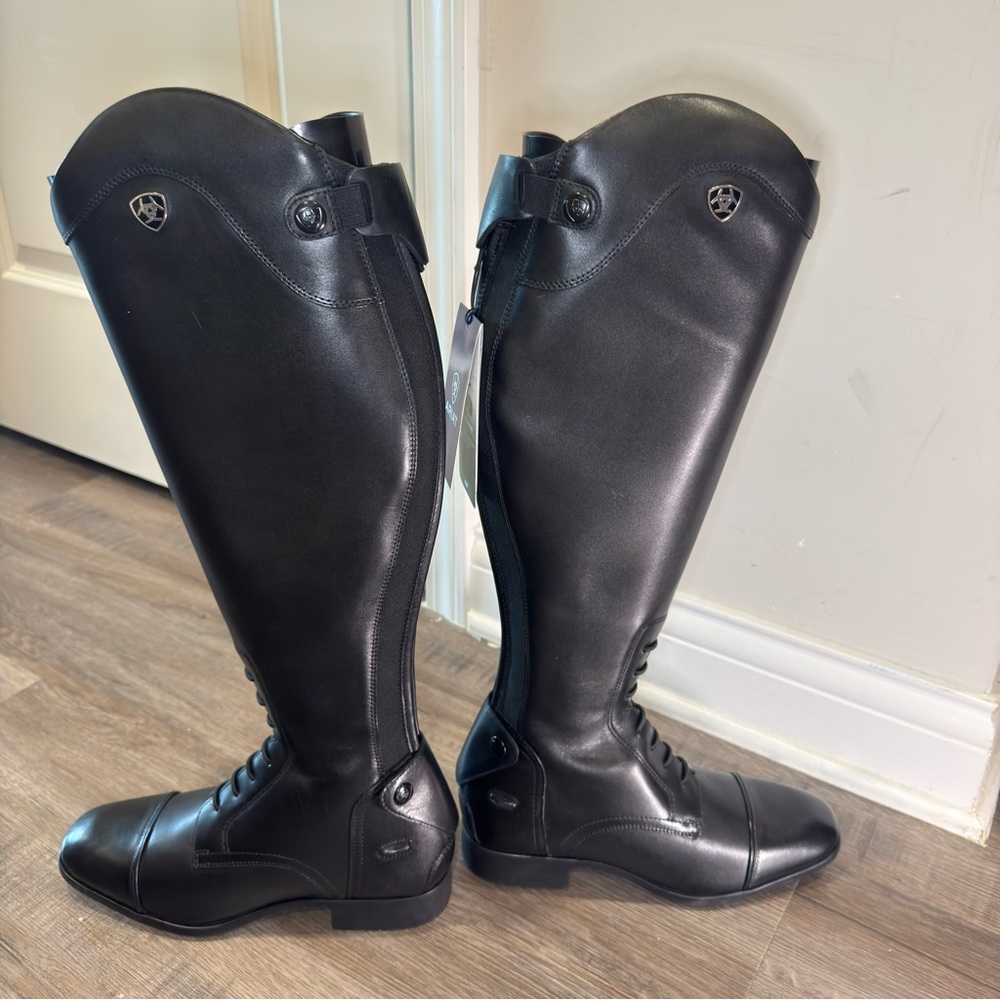 Ariat Palisade Field Tall Riding Black Leather Boots - Picture 12 of 16